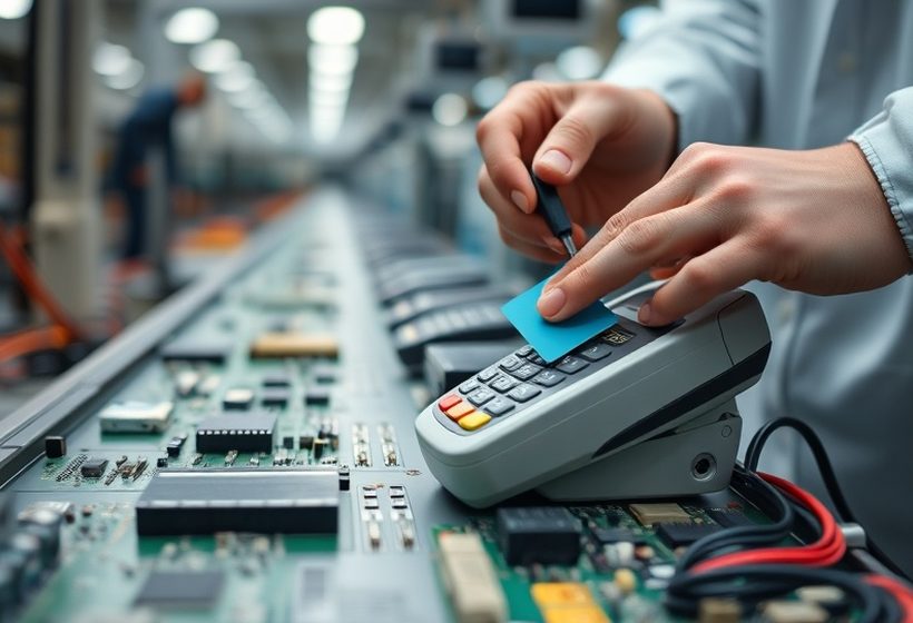 Línea de producción de terminales de autoservicio